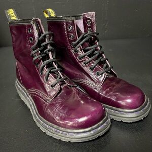 Dr Martens Purple Vintage 90's Synthetic Patent Boots